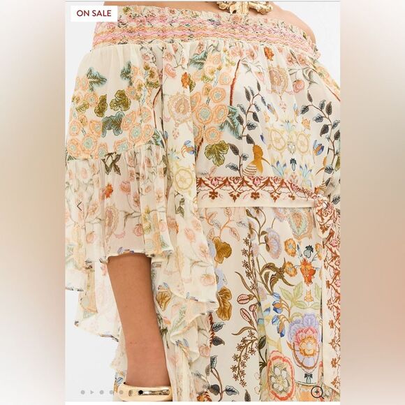 13 NWOT 949.00 CAMILLA High Low Hem Off Shoulder Dress
Honour Of Heirlooms SMALL - Picture 8 of 14